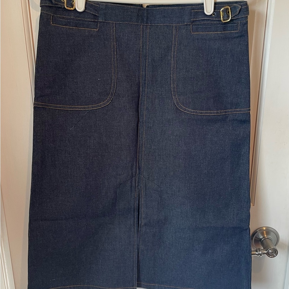 William Barry Denim Blue Skirt Vintage 8